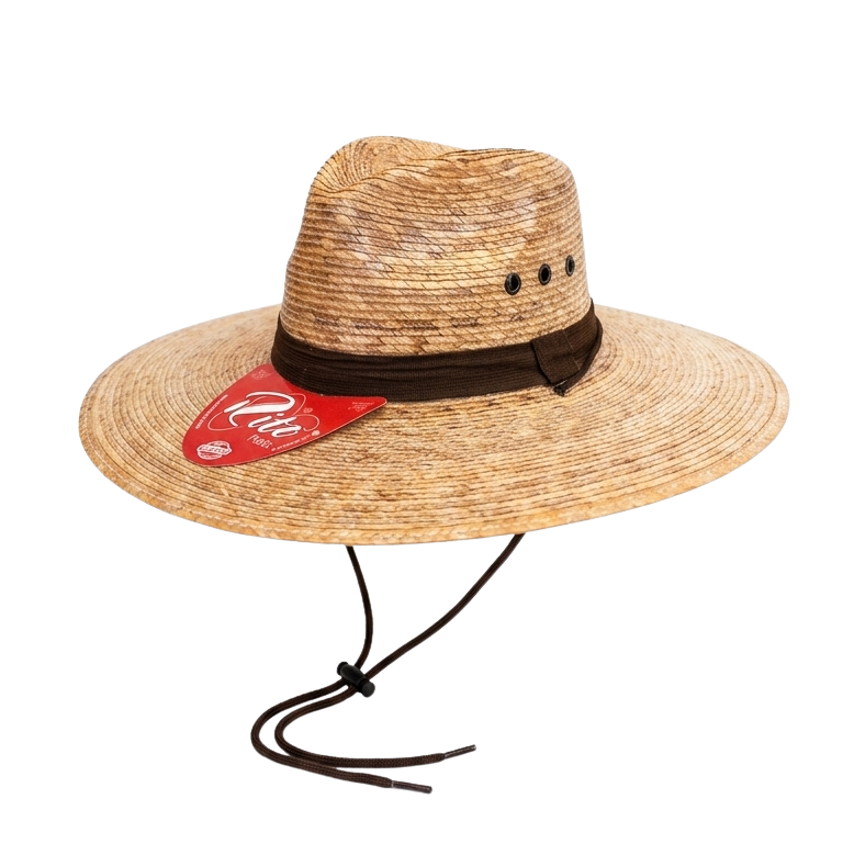 Dark Jardinero Plano Straw Hat
